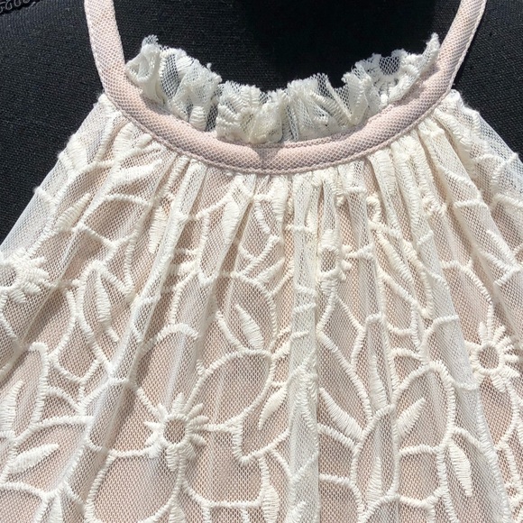 Ali & jay midi dress cream lace over sheer - Picture 6 of 6